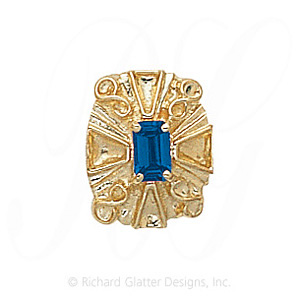 GS149 S - 14 Karat Gold Sapphire Slide 
